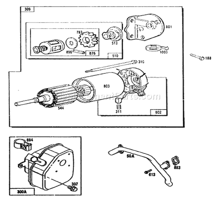 Page E Diagram and Parts List for 9374-2  Briggs and Stratton Generator